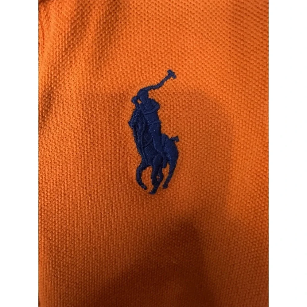 Ralph Lauren 2 Rompers Lot Yellow White Collared And Orange and Navy Long Sleeve